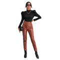 Elegantes Langarm-Top mit Tweed-Ärmeln – Ansicht 4