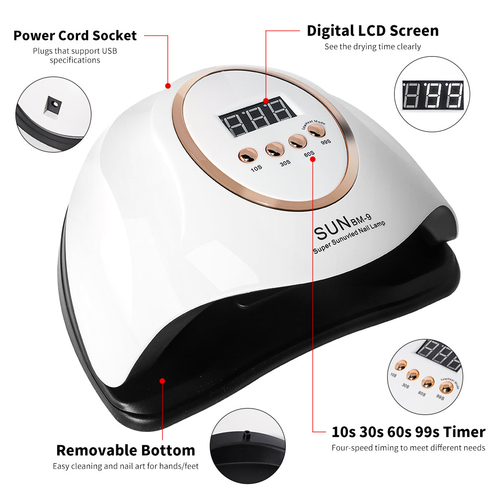 UV/LED Nagellampe mit Sensor & 4 Timer