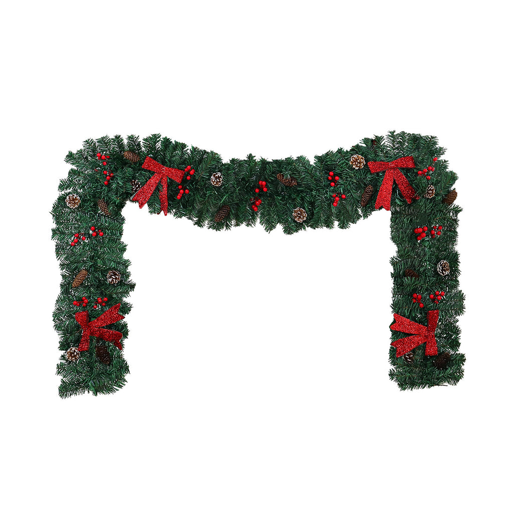 Weihnachts-Rattan-Girlande mit Zapfen und Schleife – Bild 5 | LuxeStyle