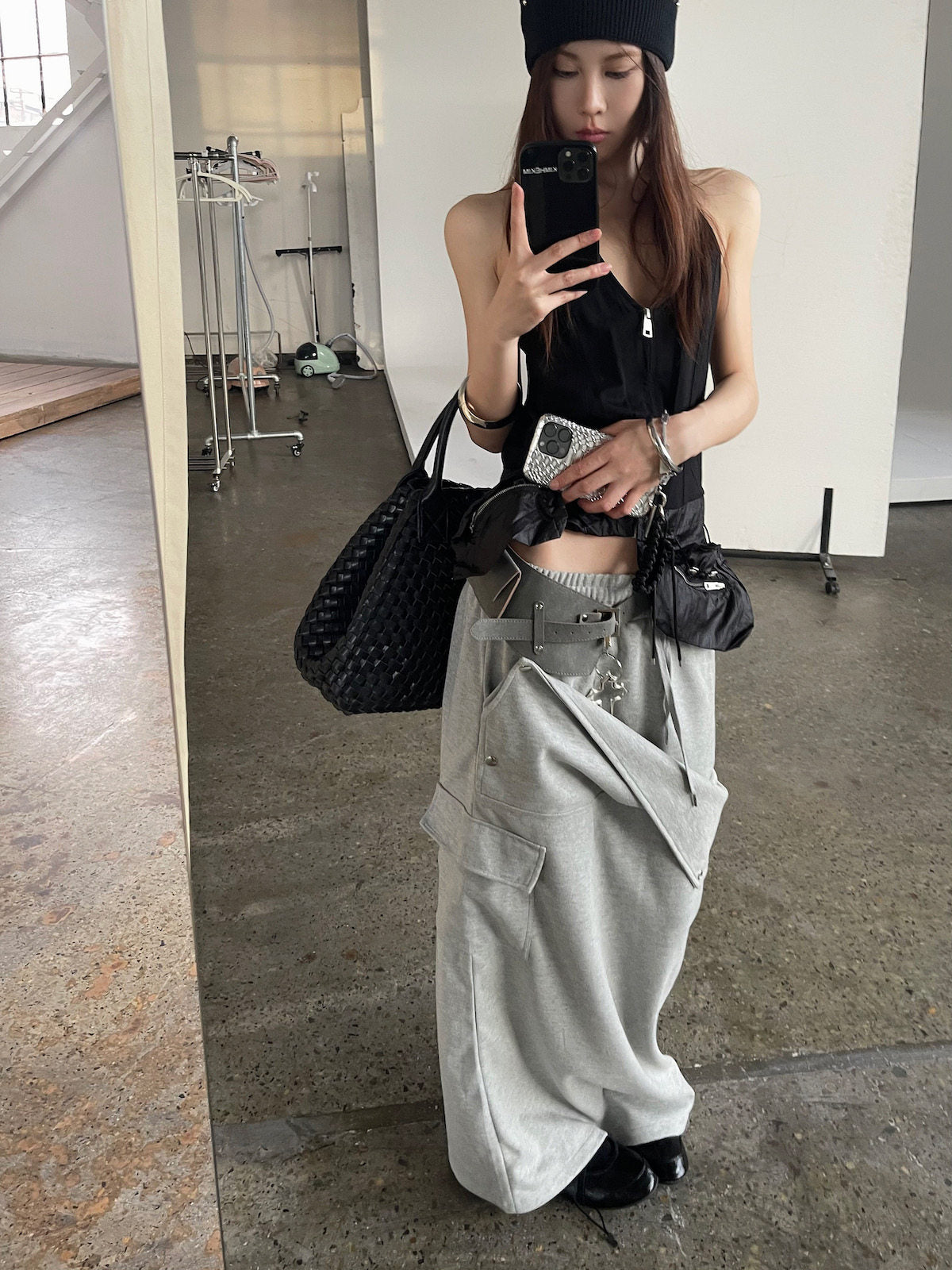 Midi-Rock mit Gürtel und Taschen – Bild 2 | LuxeStyle
