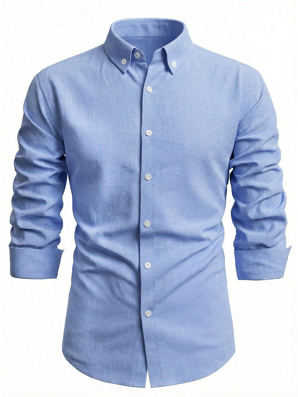 Langarm-Hemd in Blau – Bild 6 | LuxeStyle