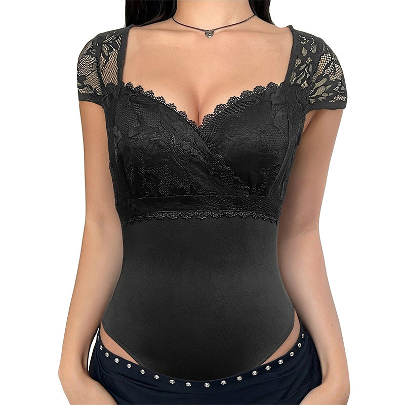 Eleganter Slim-Fit Spitzen-Jumpsuit für Damen