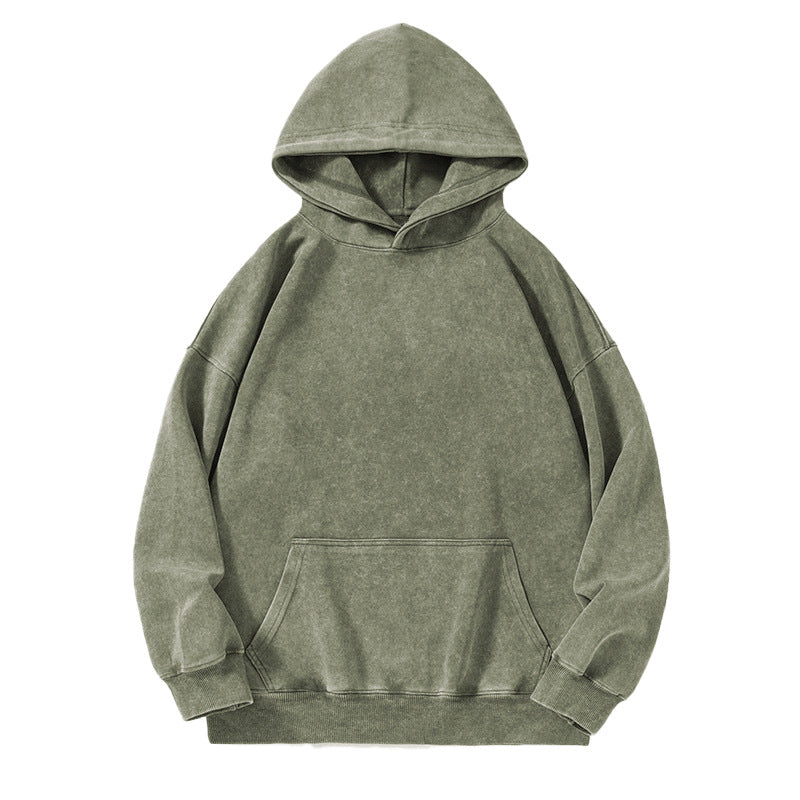 Locker sitzendes Baumwoll-Sweatshirt mit Wachsprint