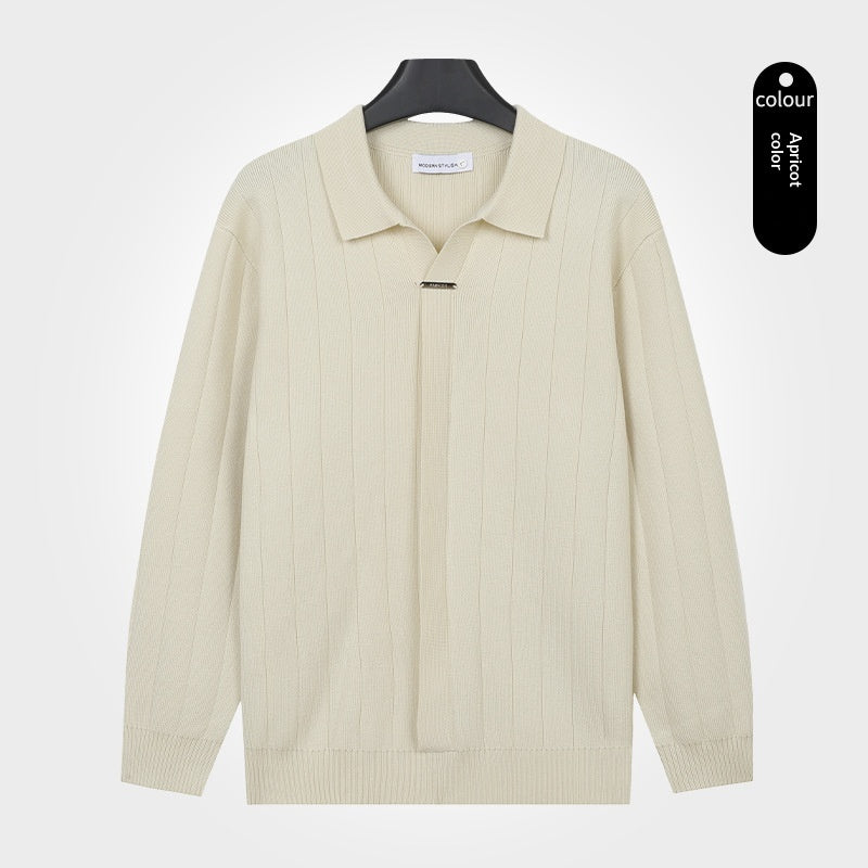 Herren Strick-Cardigan mit Revers