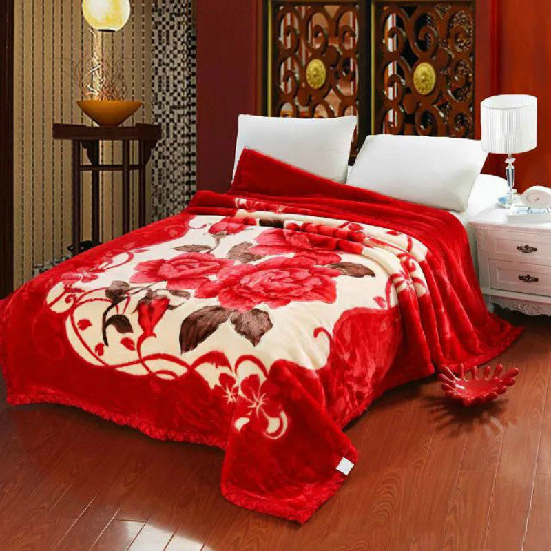 Warme Doppel-Lagen Coral-Fleece-Decke