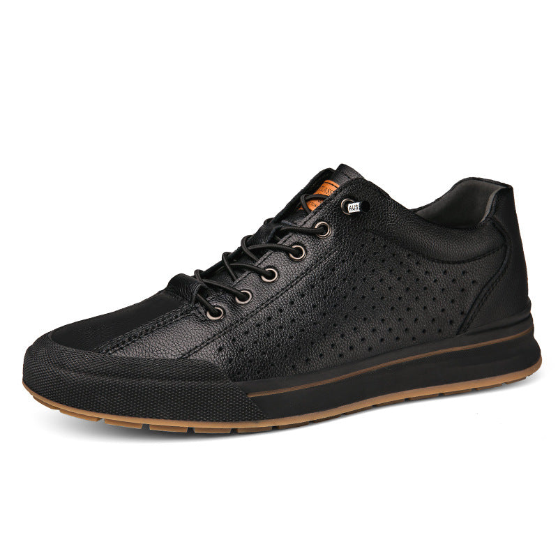 Weisse Herrenschuhe, atmungsaktiv, flacher Absatz – Bild 8 | LuxeStyle