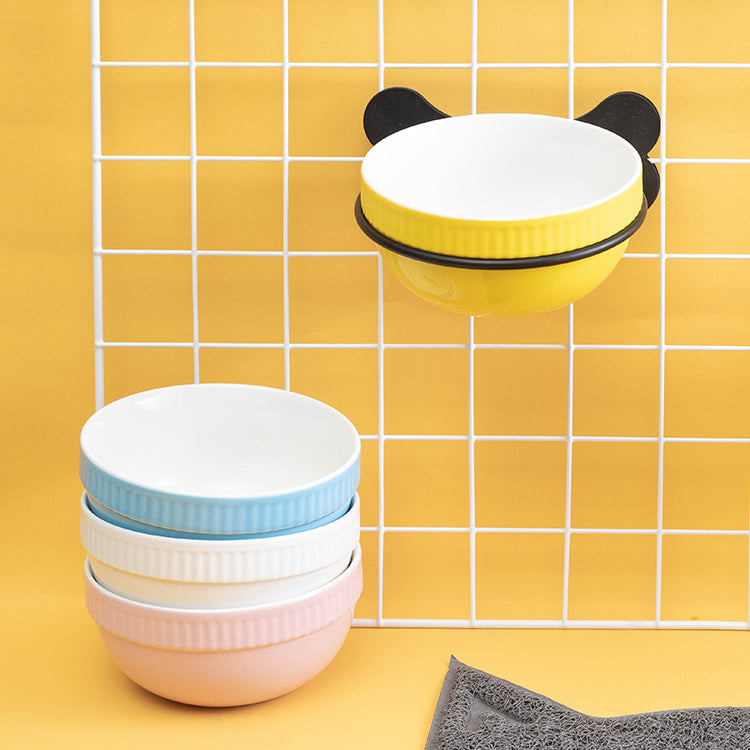 Hängender Keramik-Futternapf, schräg, kippsicher – Bild 3 | LuxeStyle