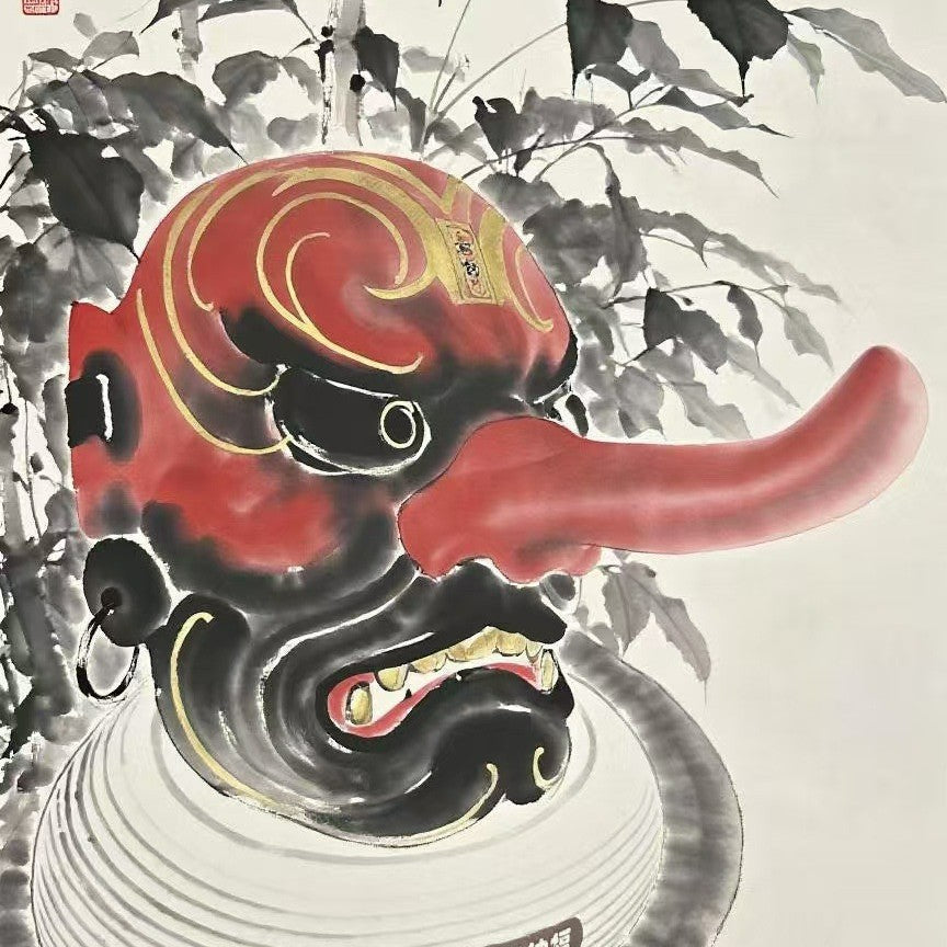 Tengu Dämonenmaske Dekoration