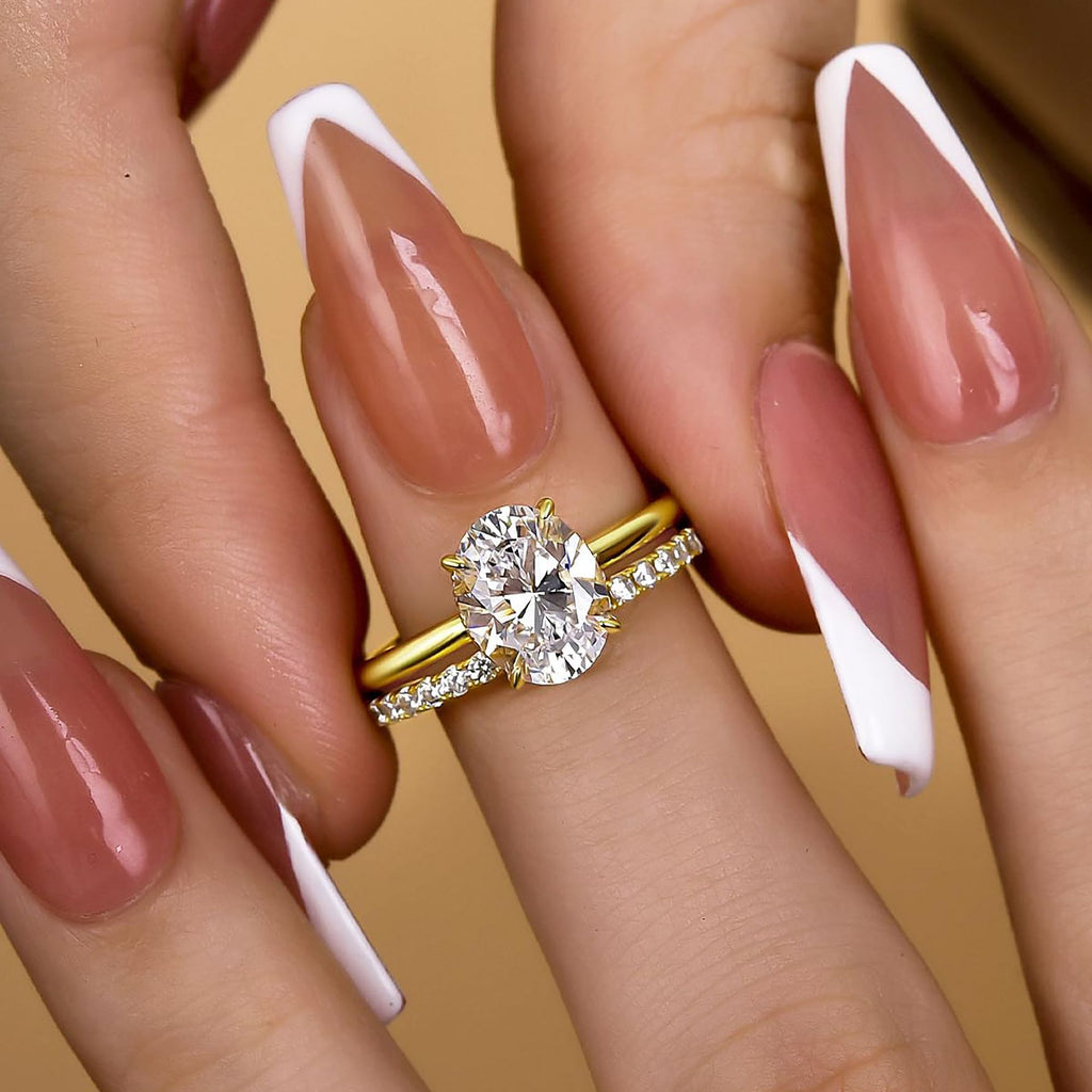 Ovaler Zirconring-Set – 2- oder 3-teilige Varianten – Bild 2 | LuxeStyle