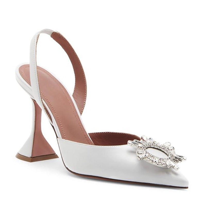Baotou Dew Heel Sandalen mit Strass-Schnalle – Bild 9 | LuxeStyle