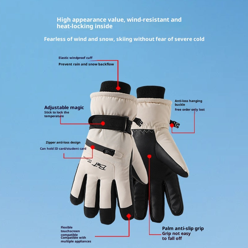 Winter Fleece-gefütterte Ski-Handschuhe