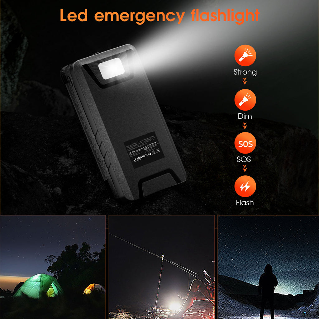 Faltbare Solar Powerbank mit Wireless Charging