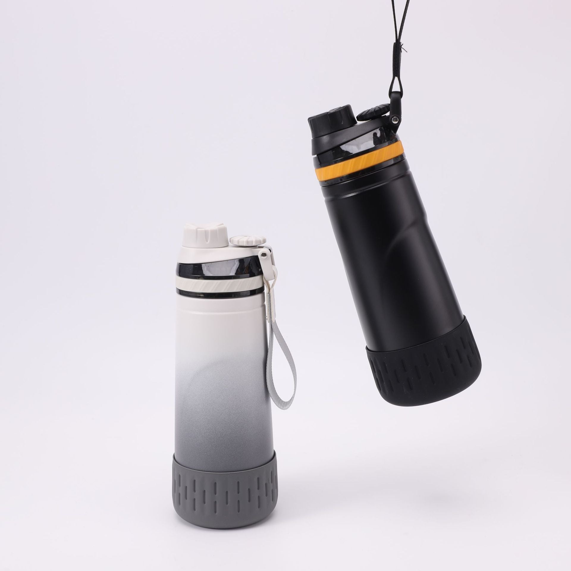 Isolierflasche mit Trinkhalm für Sport & Alltag