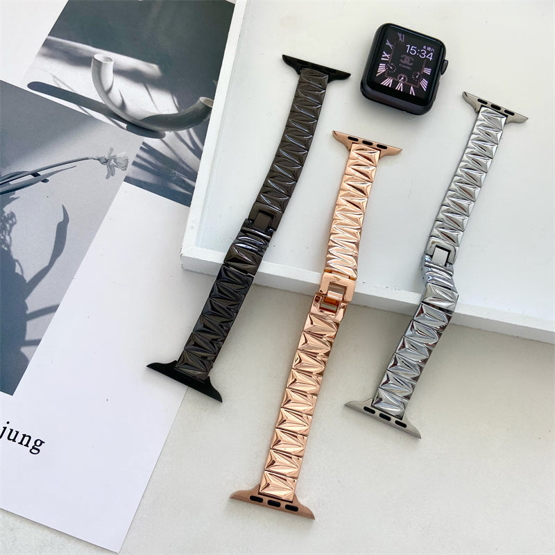 Geometrisches Metall-Armband für Apple Watch – Bild 6 | LuxeStyle
