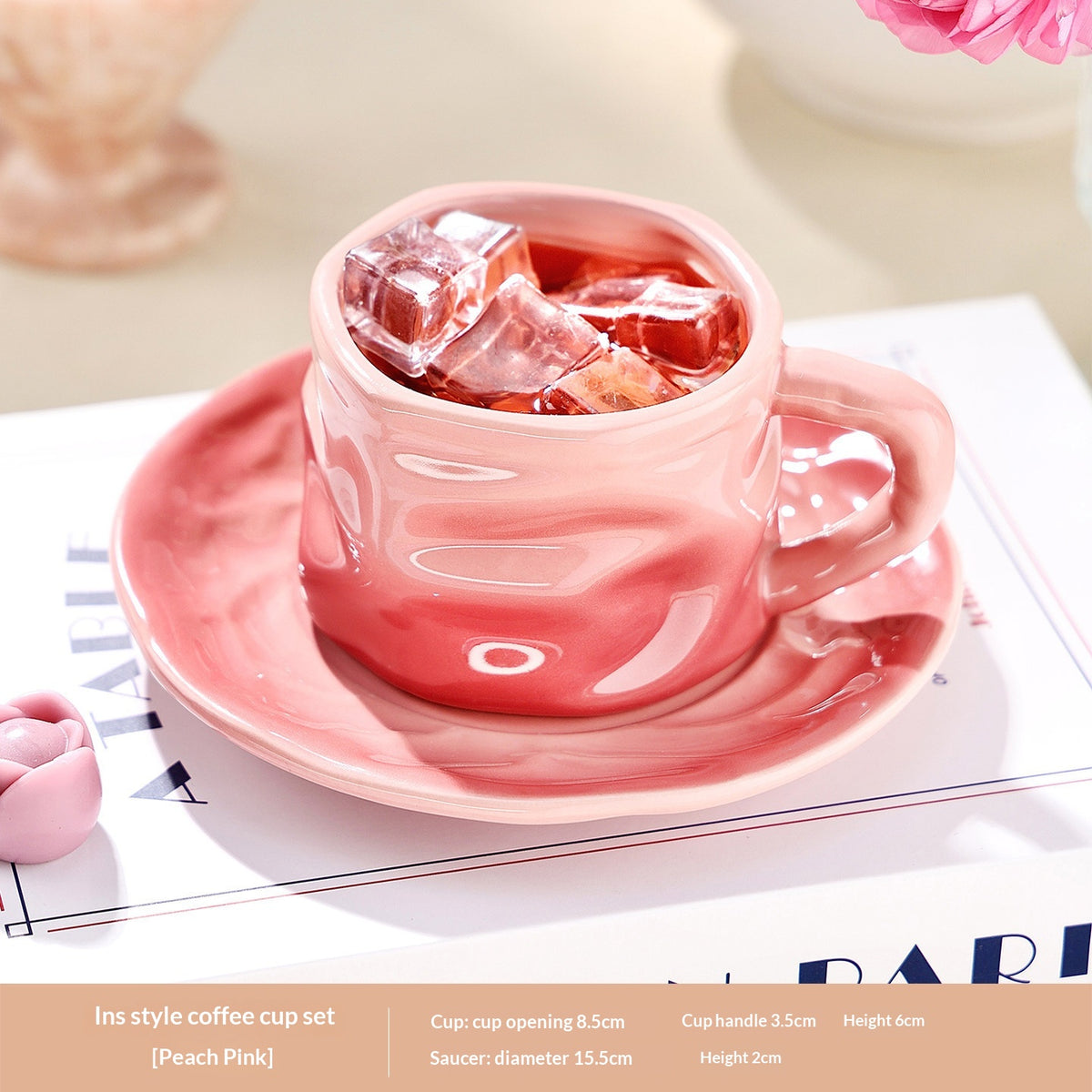 Keramischer Teekopf mit Untertasse – Bild 7 | LuxeStyle