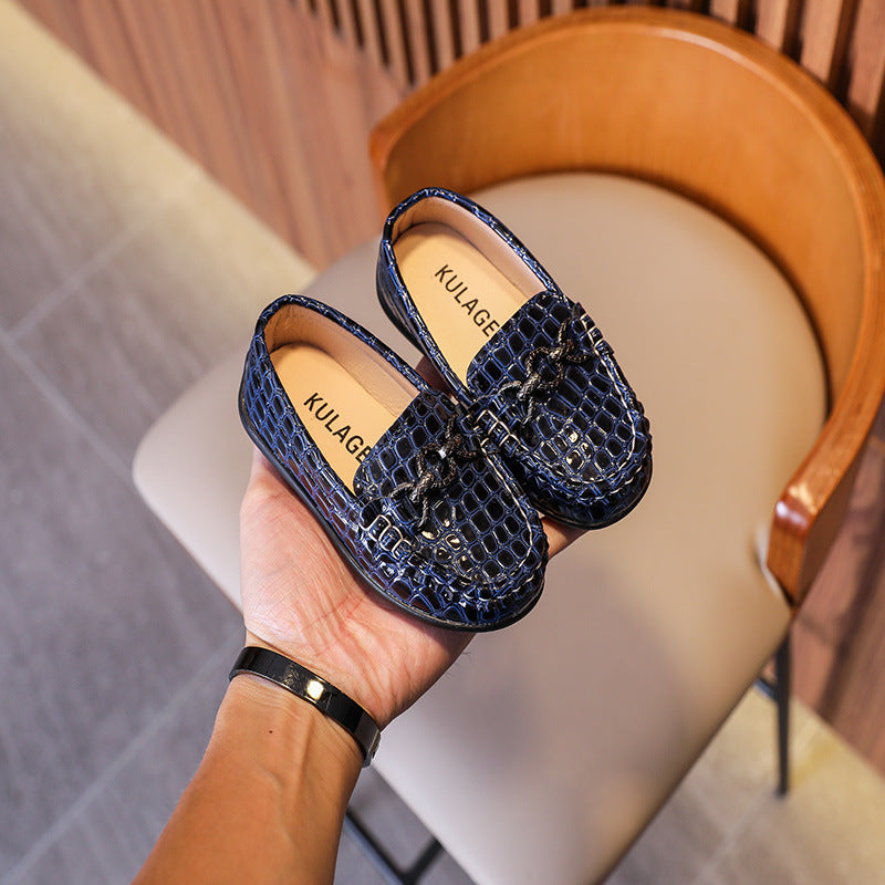Retro Leder Slipper für Kinder