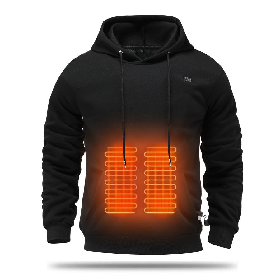 Herren Fleece-Hoodie mit integrierter Heizfunktion