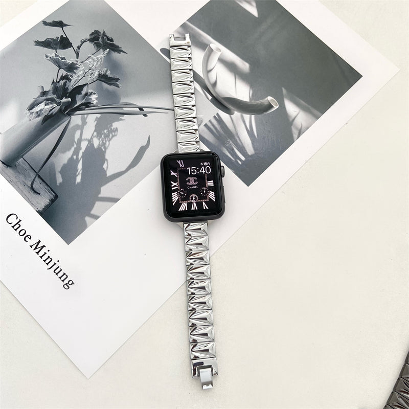 Geometrisches Metall-Armband für Apple Watch – Bild 5 | LuxeStyle