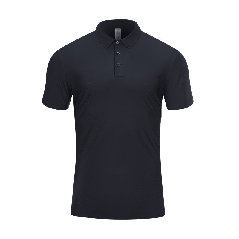 Sportiv-Locker Kurzarm-Shirt mit Turn-Down Kragen
