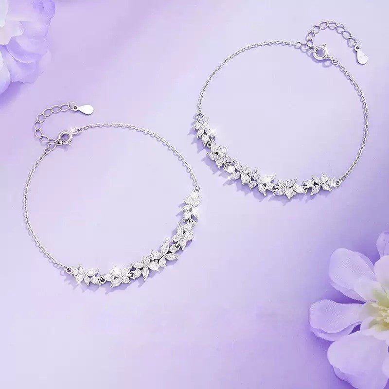 Armband mit Glyzinienblüte aus 999er Sterlingsilber – Bild 3 | LuxeStyle