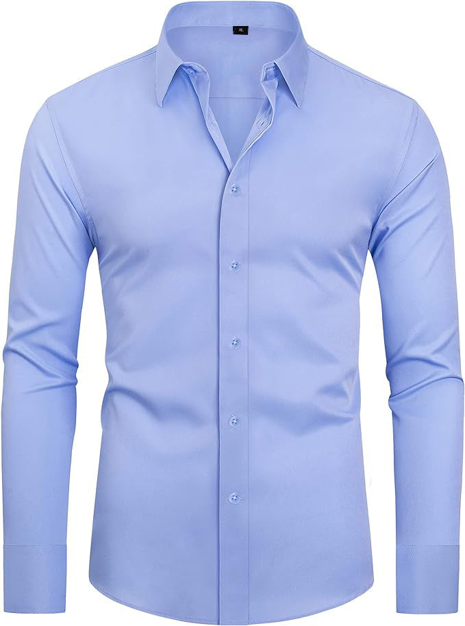 Langarm-Business-Hemd – natürliche Farbe | LuxeStyle