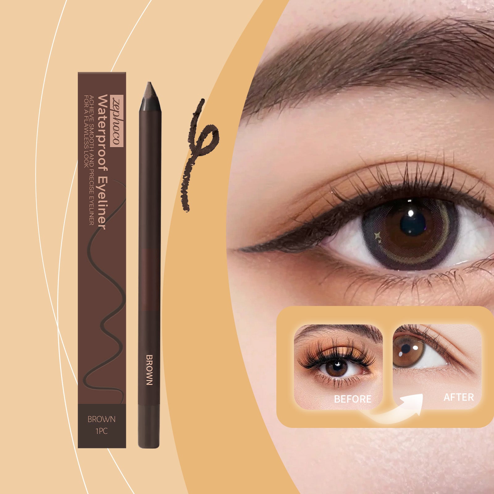 Wasserfester Eyeliner Braun – Ref. CJ-2057000330531340290 – Ansicht 2