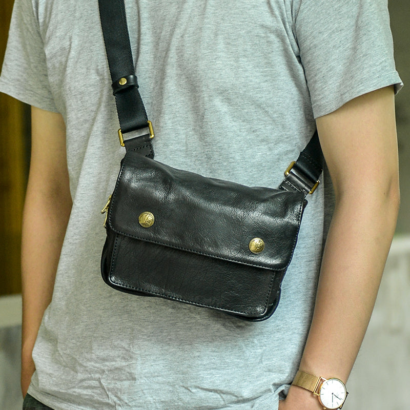 Multifunktionale Leder-Brusttasche für Herren – Bild 5 | LuxeStyle