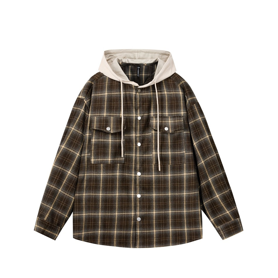 Retro Kapuzen-Hemdjacke für Herren – Bild 2 | LuxeStyle