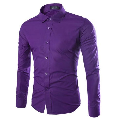 Bügelfreies Langarm-Polohemd für Herren – Bild 8 | LuxeStyle