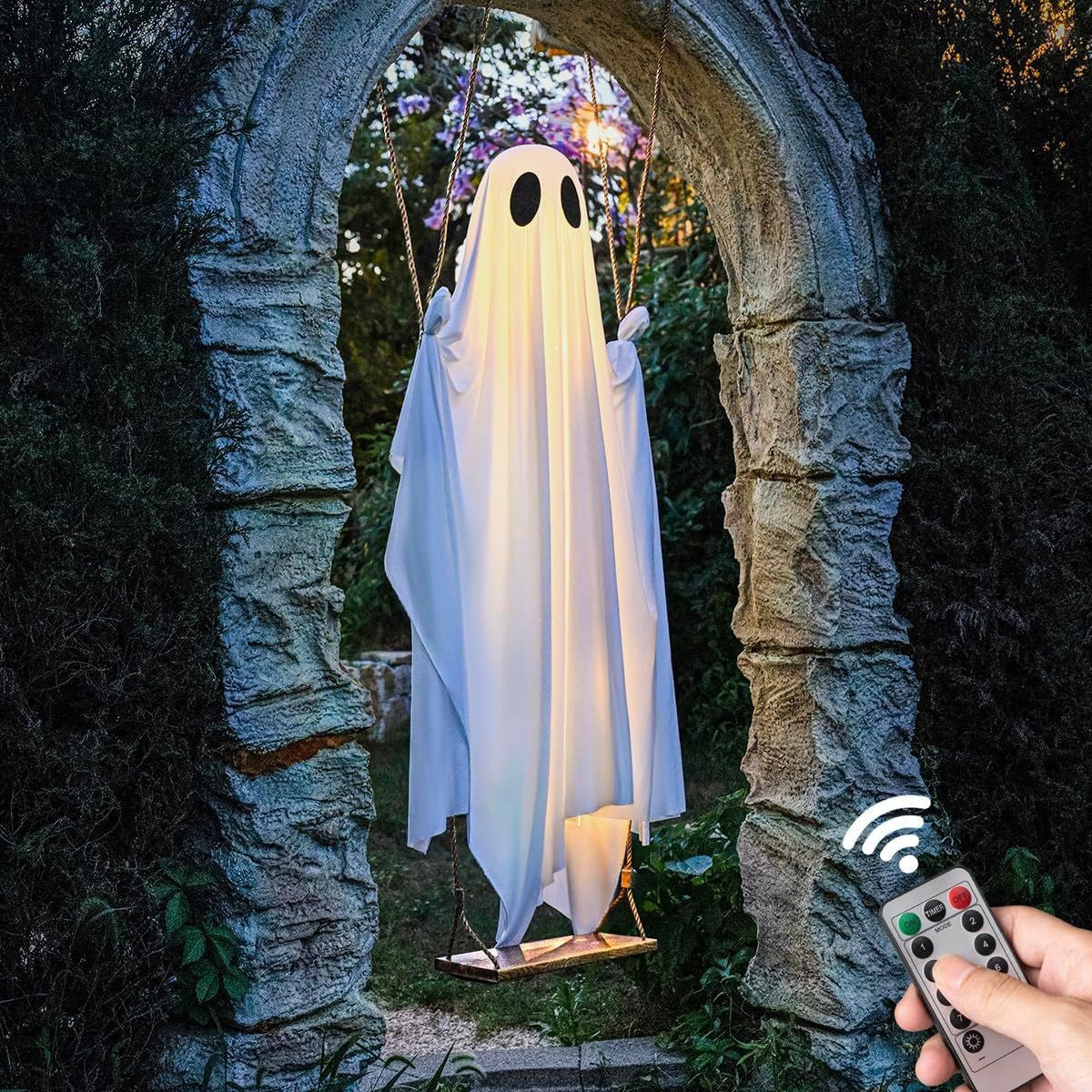 Leuchtender Halloween-Schaukelgeist