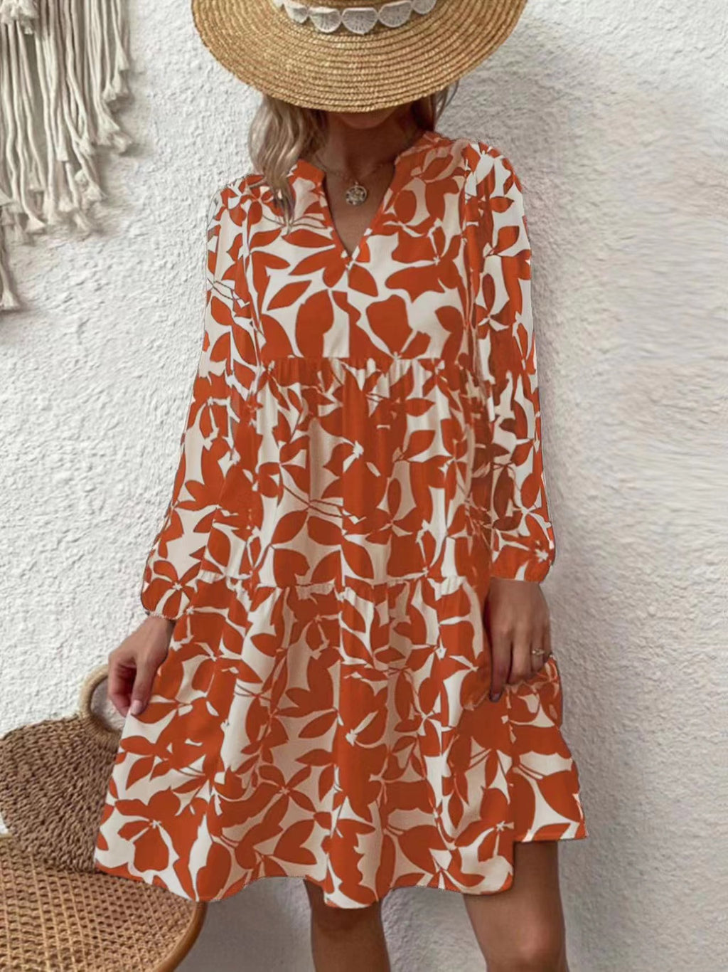Boho-Chic Langarm Kleid – Bild 2 | LuxeStyle
