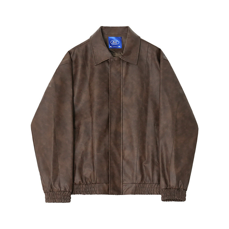 Lässige PU-Lederjacke für Herren