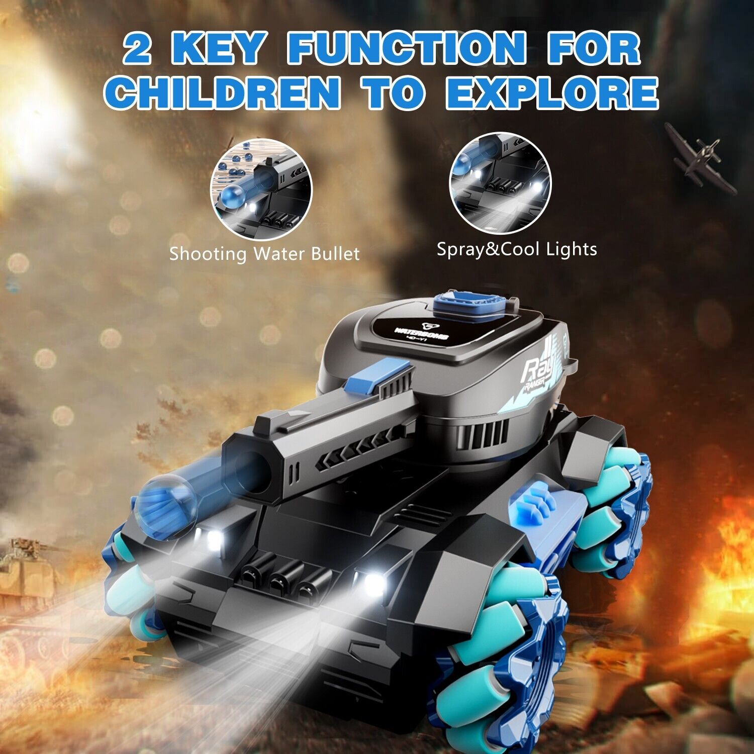 Y1 RC Panzer Stunt-Auto mit Licht & Musik