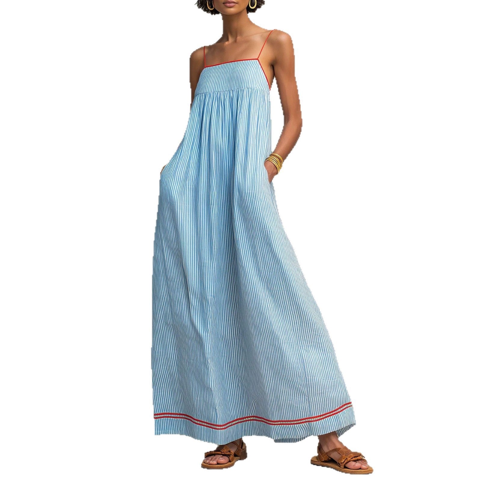 Trägerloses Casual Maxikleid