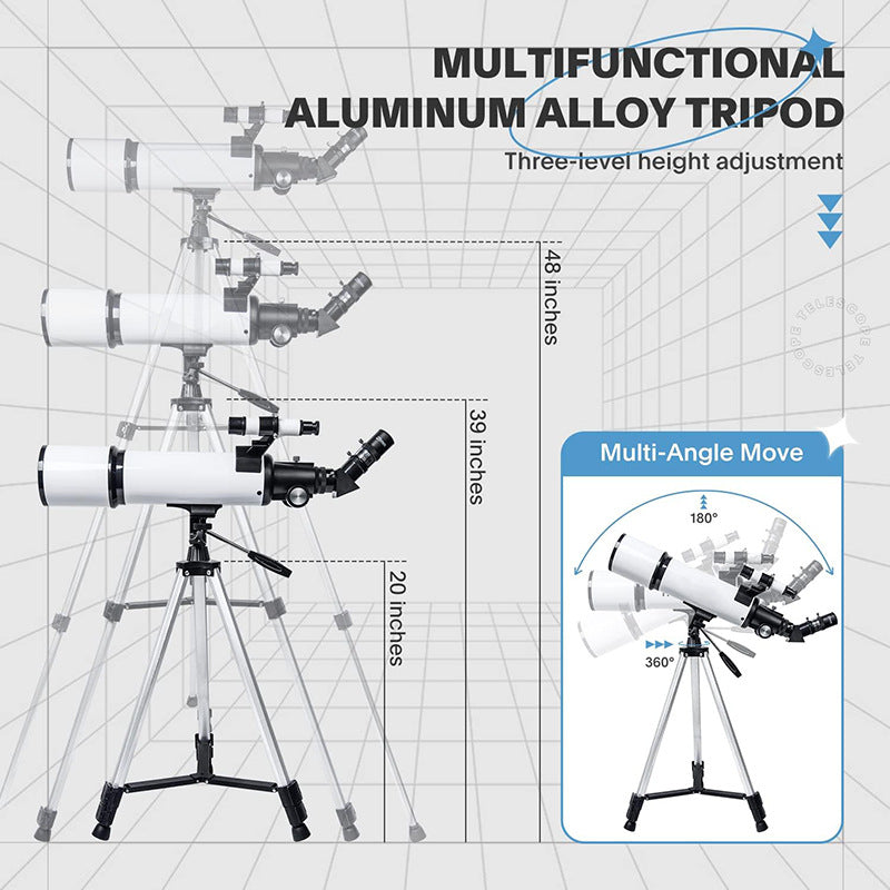Astronomisches Teleskop mit Telefonadapter