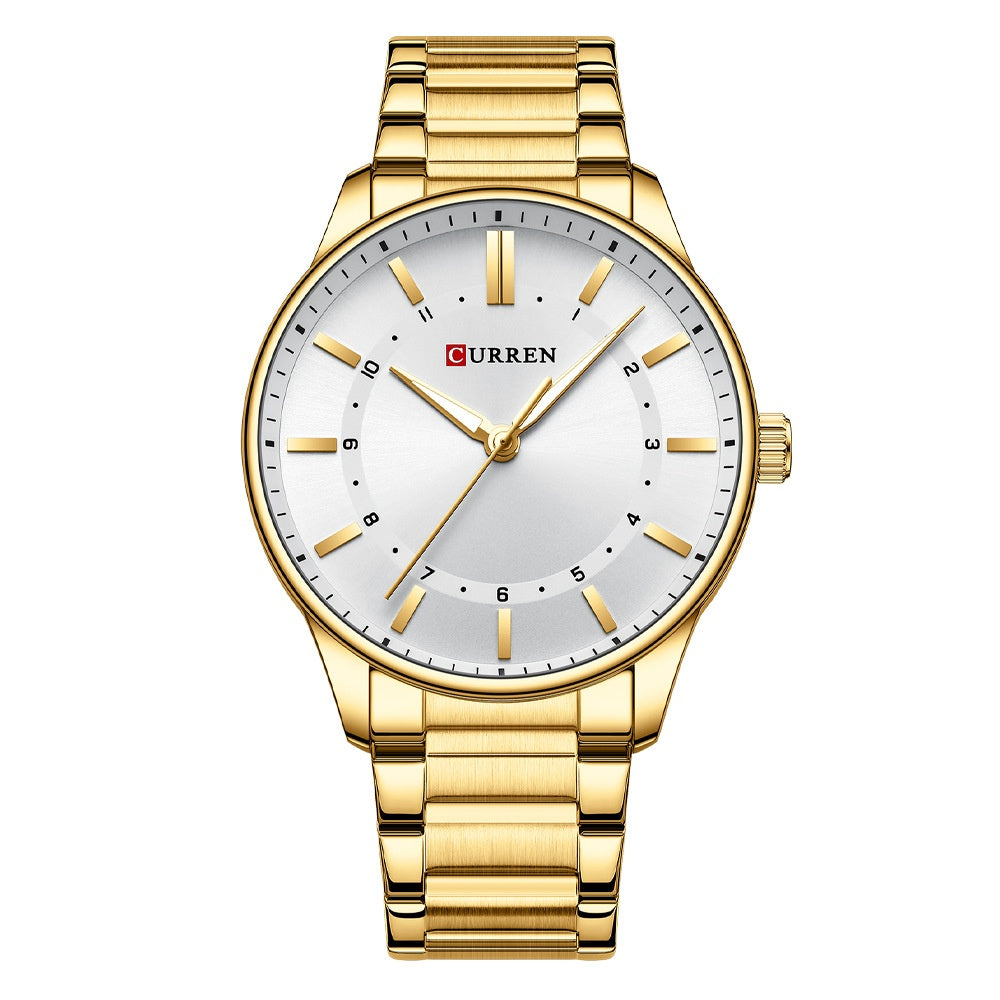 Herren-Uhr mit großem Zifferblatt und wasserdicht