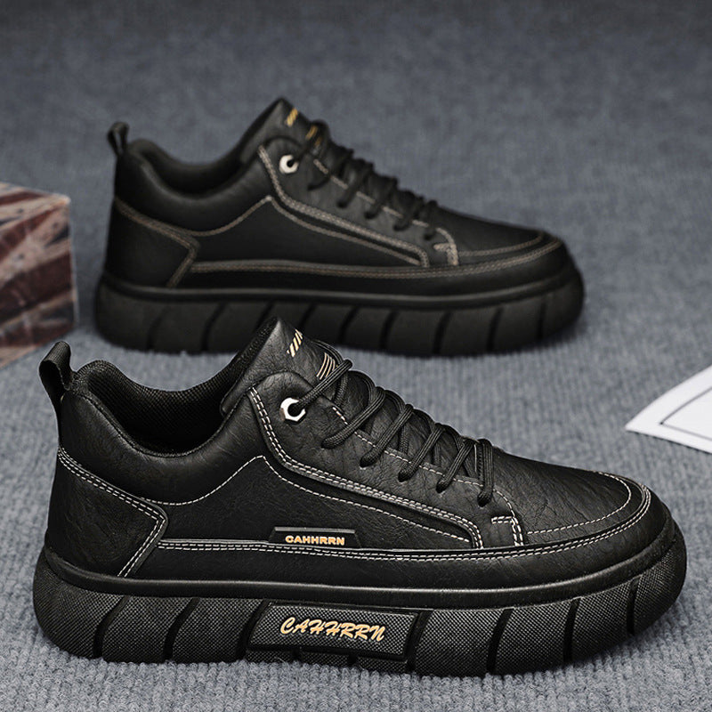 Herren Freizeit-Lederschuhe mit Plateau-Sohle – Bild 8 | LuxeStyle