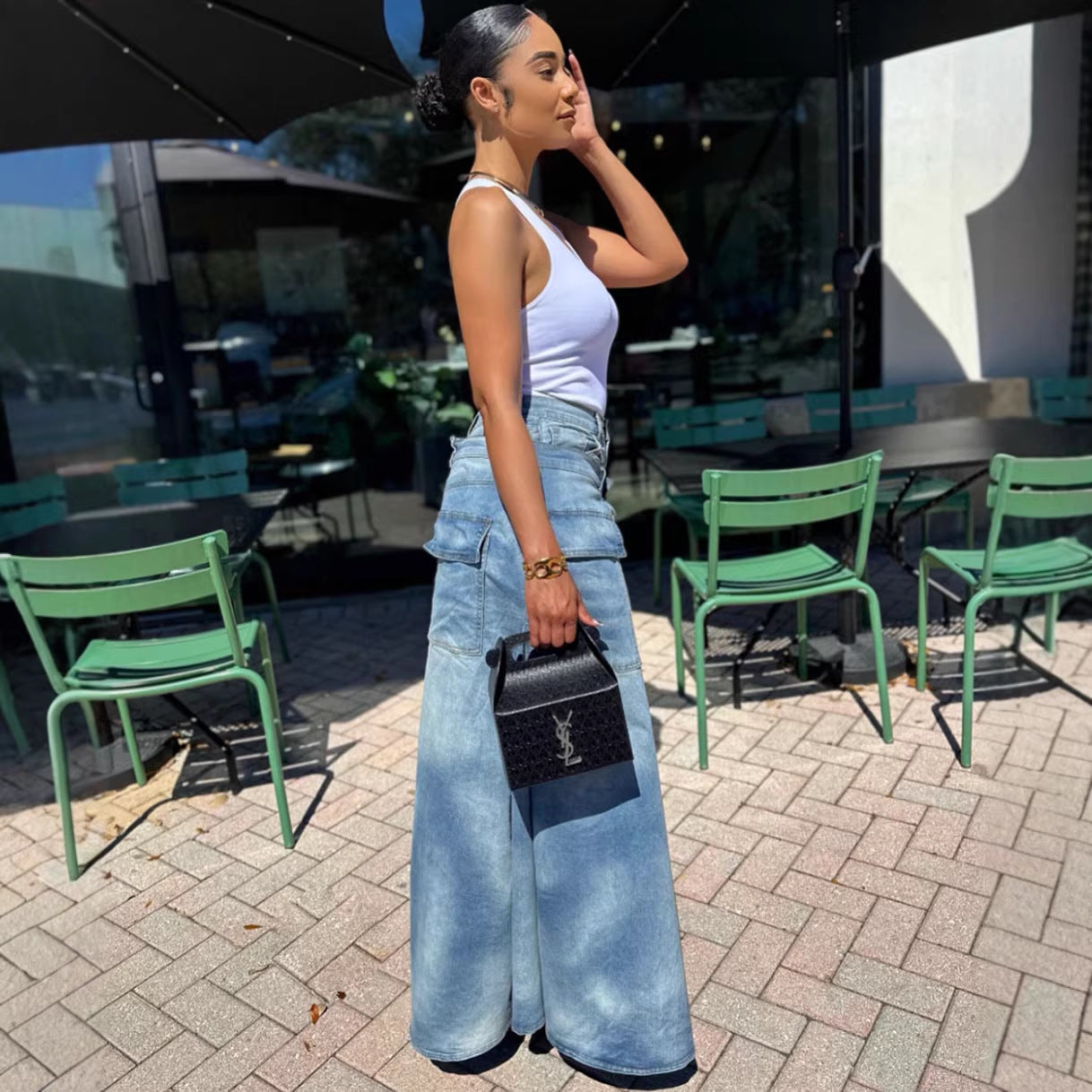 Culotte-Rock aus Denim