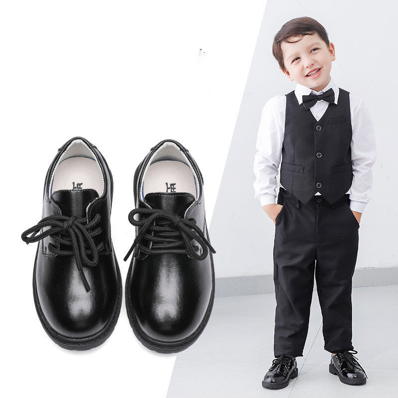 Kinder-Herbstschuhe, Schwarzleder