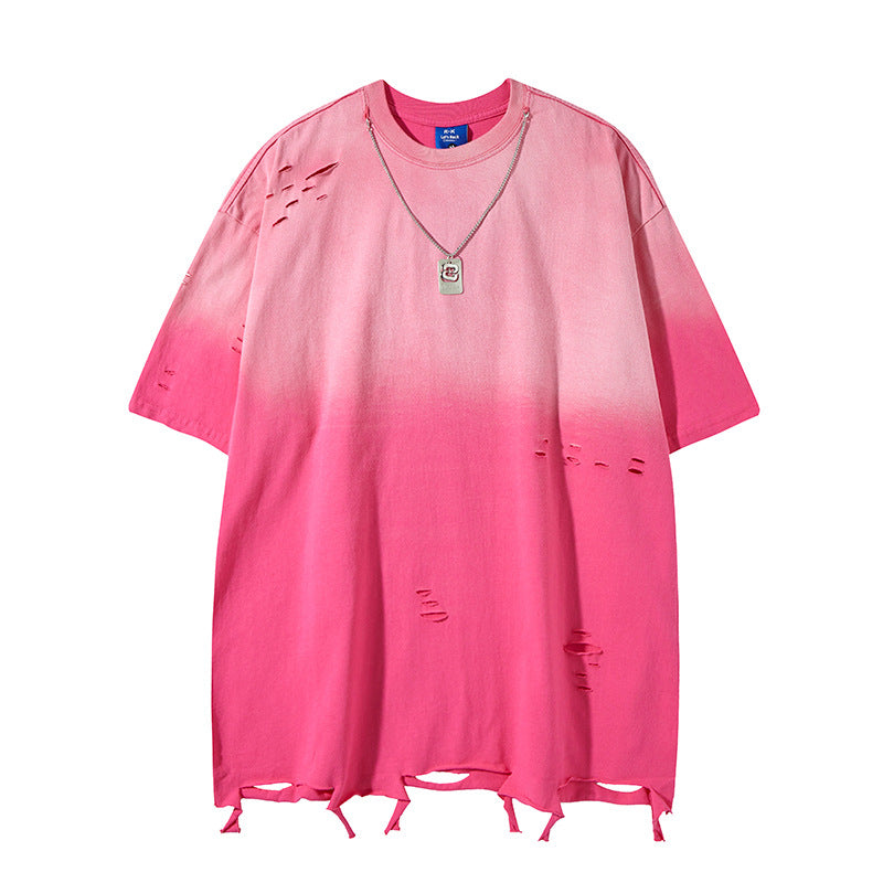 Ombre Distressed T-Shirt für Herren – Bild 6 | LuxeStyle