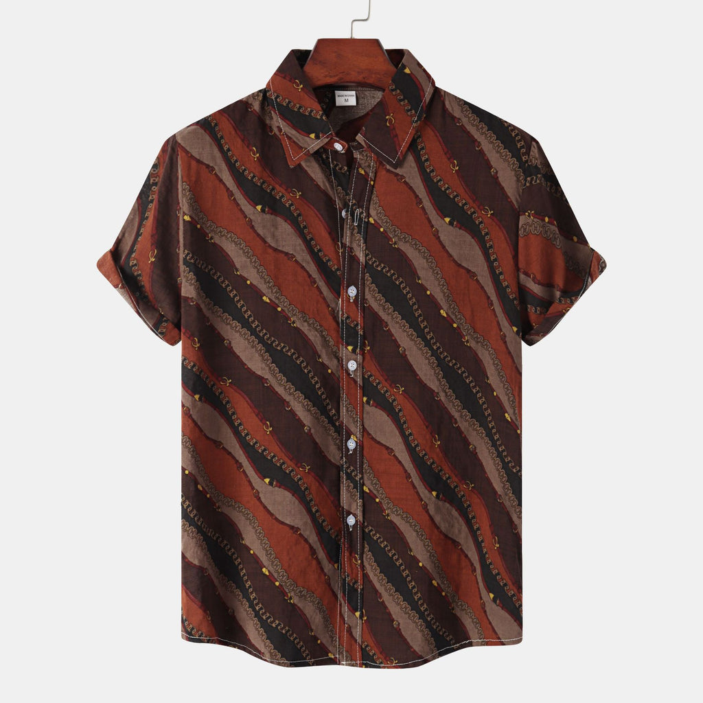 Afrikanischer Ethno-Stil Kurzarm-Shirt