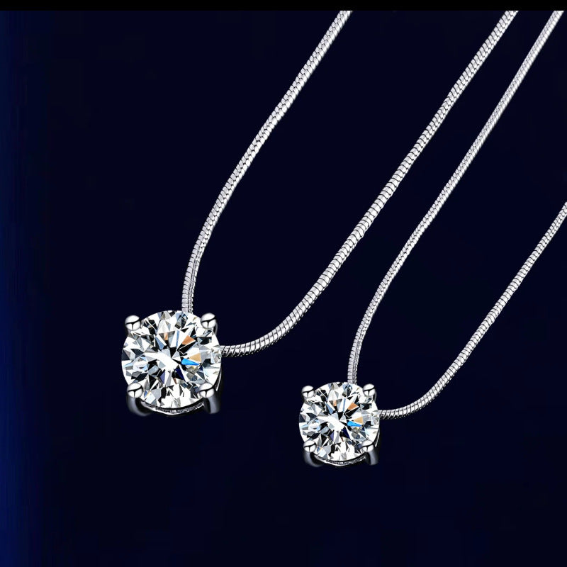 Edle Moissanite-Halskette