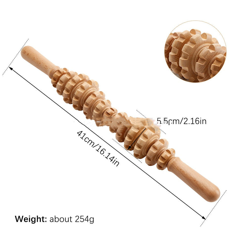 Hölzerner Massage-Roller für Gesicht und Körper – Bild 4 | LuxeStyle
