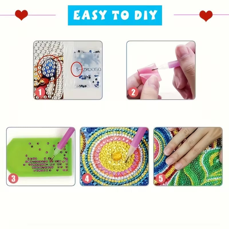 Delfin-Grußkarte DIY-Diamantmalerei