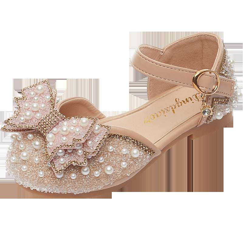 Mädchen Prinzessinnen-Pumps mit Perlen und Schleife – Bild 7 | LuxeStyle