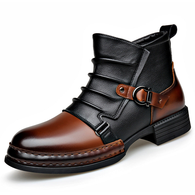 Herren Retro Thermostiefel mit Reissverschluss