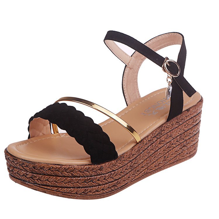 Römische Sandalen mit Fischmund und Plateau – Bild 6 | LuxeStyle