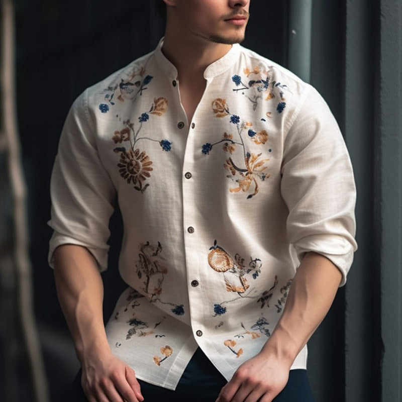 Herren Langarmshirt mit Print