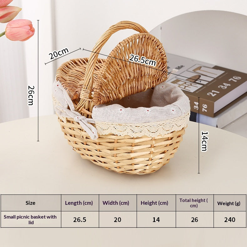 Handgeflochtener Picknickkorb aus Weide – Bild 9 | LuxeStyle