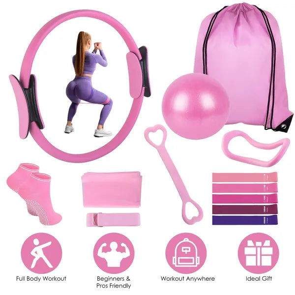 14-teiliges Pilates Ring Essentials-Kit
